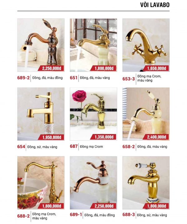 BỘ VÒI CHẬU LAVABO 01