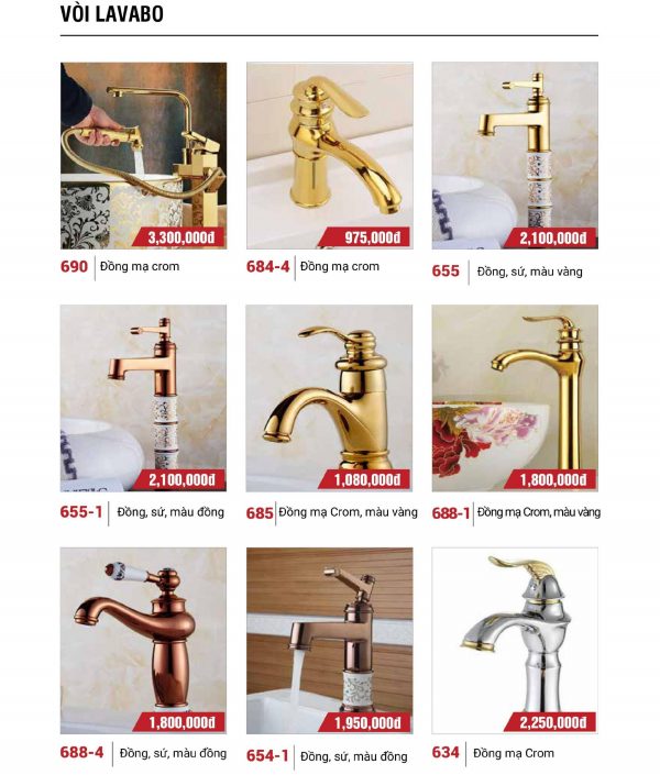 BỘ VÒI CHẬU LAVABO 02