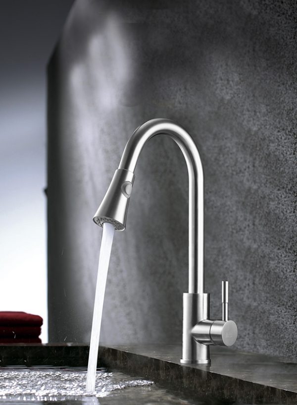 VÒI CHẬU RỬA BÁT INOX ĐẦU RÚT