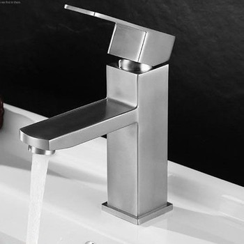 VÒI LAVABO INOX 304 VUÔNG V43